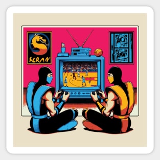 Classic couch co-op video game lover Sticker